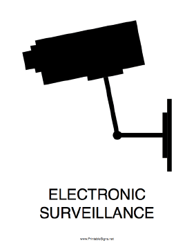 Electronic Surveillance Sign