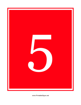 Emergency 5 Sign