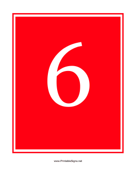 Emergency 6 Sign