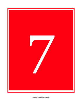 Emergency 7 Sign