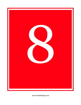 Emergency 8 Sign