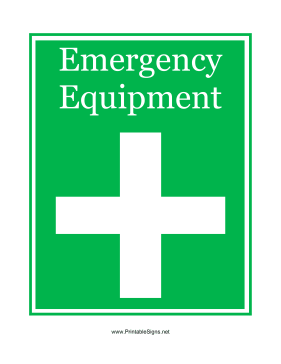 Emergency Equipment Sign