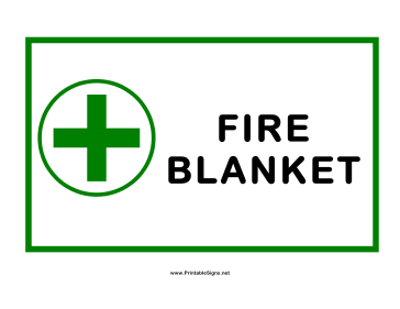Fire Blanket Cross Sign