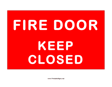 Fire Door Sign