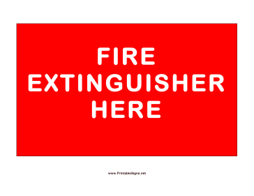 Fire Extinguisher Here Sign