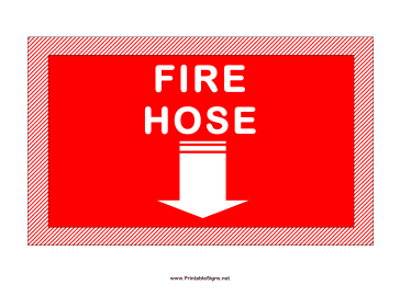 Fire Hose Sign