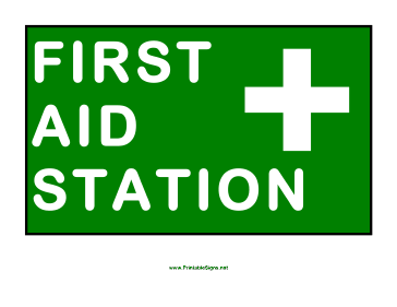 First Aid Station Sign