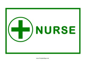 Nurse Cross Sign