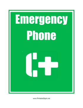 Emergency Phone Sign