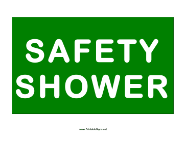 Safety Shower Sign