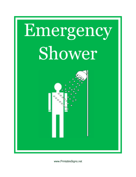 Emergency Shower Sign