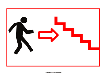 Stairs Right Sign