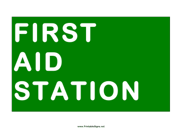 Station First Aid Sign