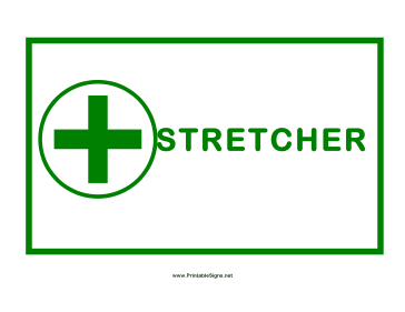 Stretcher Cross Sign