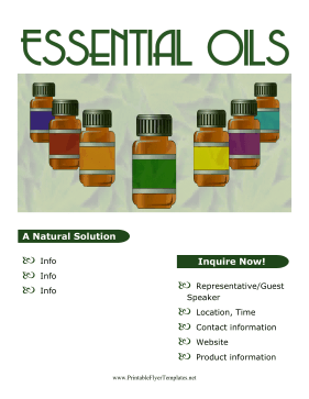 Essential Oils Marketing Material Sign
