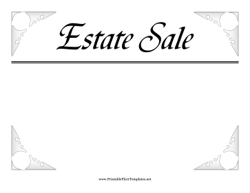 Estate Sale Flyer-2 Sign