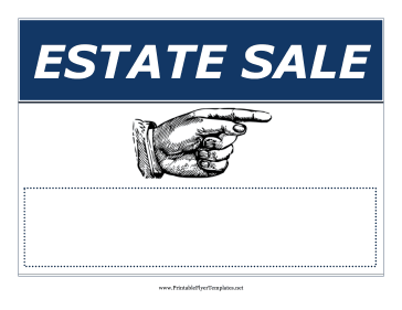 Estate Sale Flyer Sign