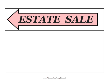 Estate Sale Flyer Left Sign
