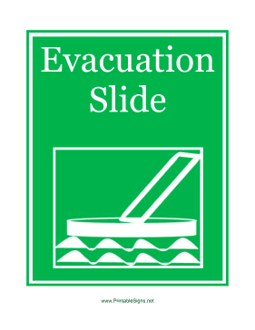 Evacuation Slide Sign
