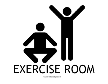 Exercise Room with caption Sign