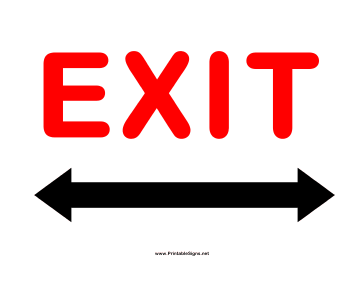Exit Both Sides Sign