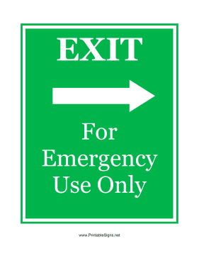 Exit Emergency Sign