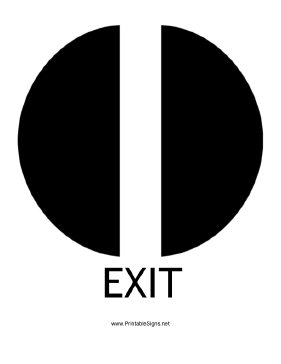 Exit with caption Sign
