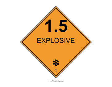 Explosive One Pt Five Sign