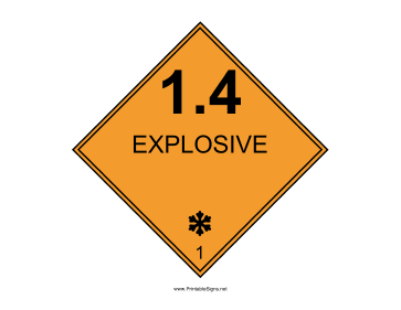 Explosive One Pt Four Sign