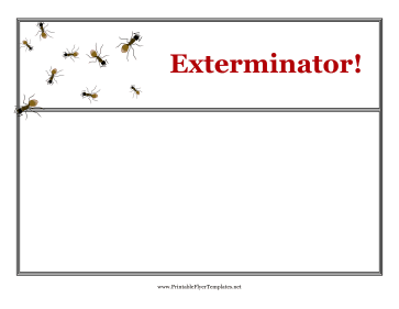 Exterminator Flyer Sign