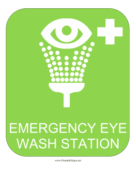 Eye Wash Sign