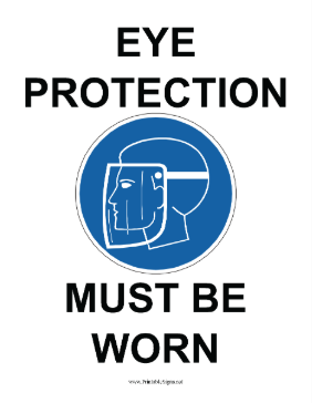 Face Shield Eye Protection Sign