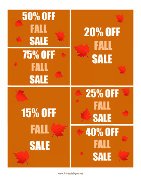 Fall Sales Sign