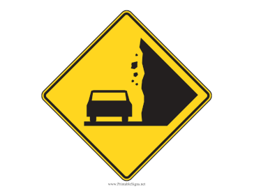 Falling Rocks Sign