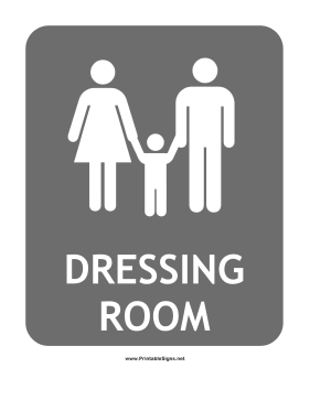 Family Dressing Room Sign