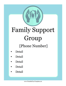 Family Support Flyer Sign