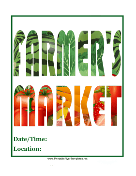 Farmers Market Flyer Sign