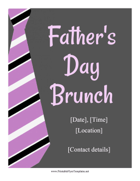 Fathers Day Brunch Flyer Sign