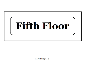 Fifth Floor Sign