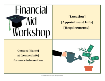 Financial Aid Workshop Sign