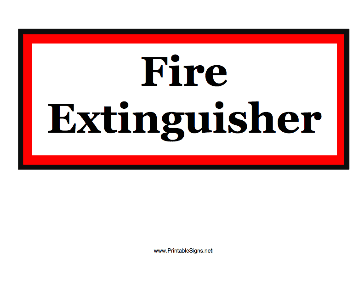 Fire Extinguisher Sign