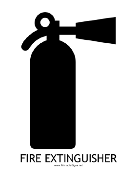 Fire Extinguisher with caption Sign