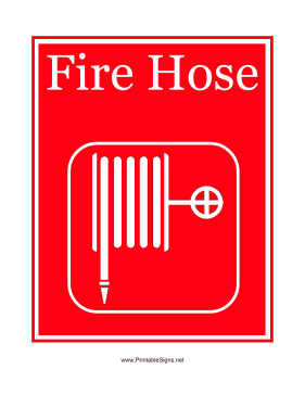 Fire Hose Graphic Sign
