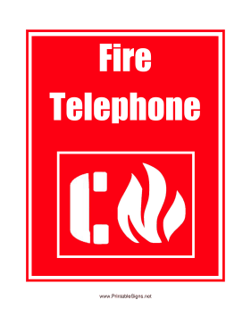 Fire Telephone Sign