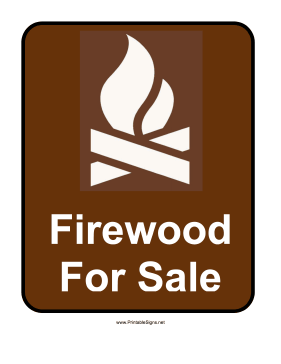 Firewood For Sale Sign