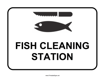 Fish Cleaning Station Sign