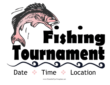 Fishing Tournament Flyer Sign
