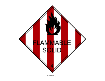 Flammable Solid Sign