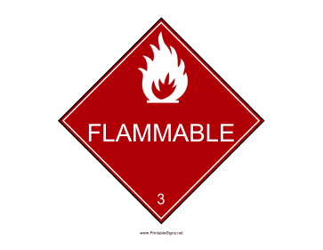 Flammable Warning Sign