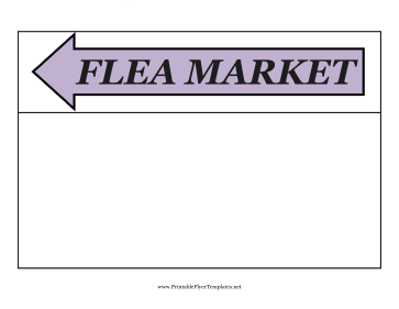 Flea Market Flyer Left Sign